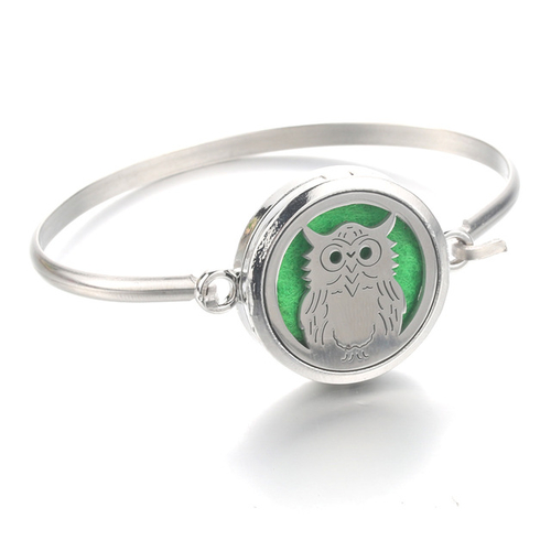 Owl Stainless Steel Bracelet Essential Oil