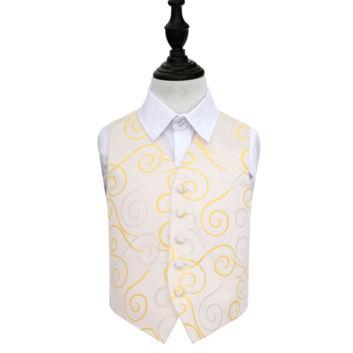 Scroll Waistcoat - Boys - Gold, 22'