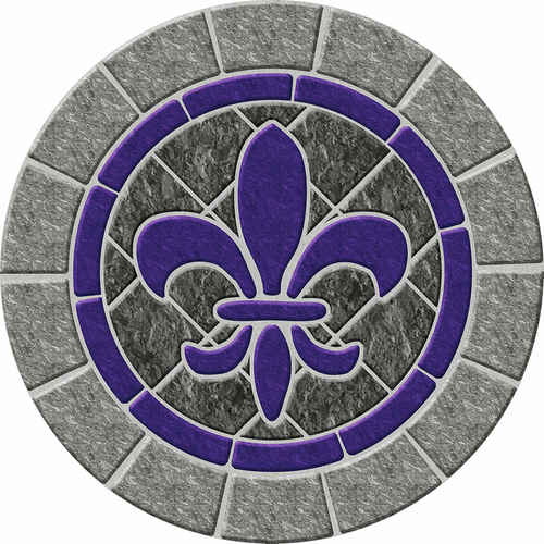 Fleur de Lis Stone Poolsaic  29 inches 67B00-00078