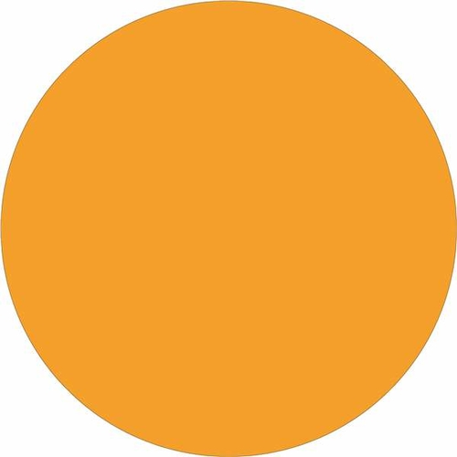 Tape Logic DL1390FO 2 in. Circle - Fluorescent Orange Removable Labels