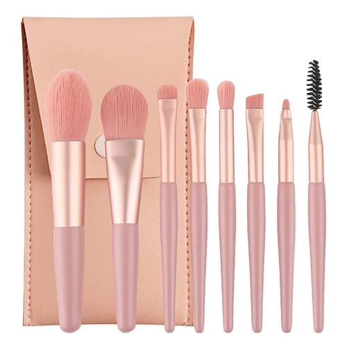 8PCS Professional Makeup Brush Set, Travel Size Cosmetic Brushes Kit