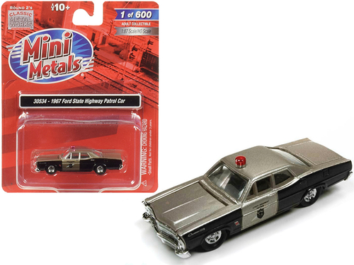 1967 Ford State Highway Patrol Car 1/87 (HO) Scale Model Car by