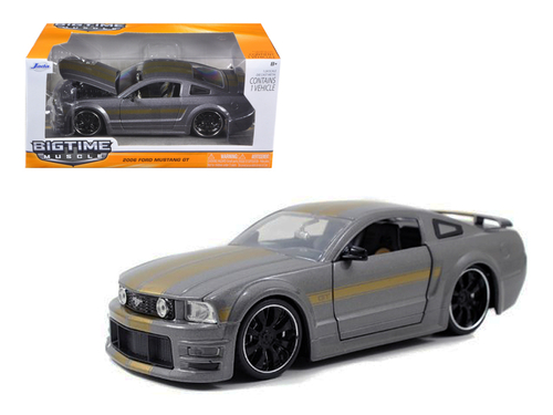 2006 Ford Mustang GT Grey With Gold Stripes 1/24 Diecast Car Model by
