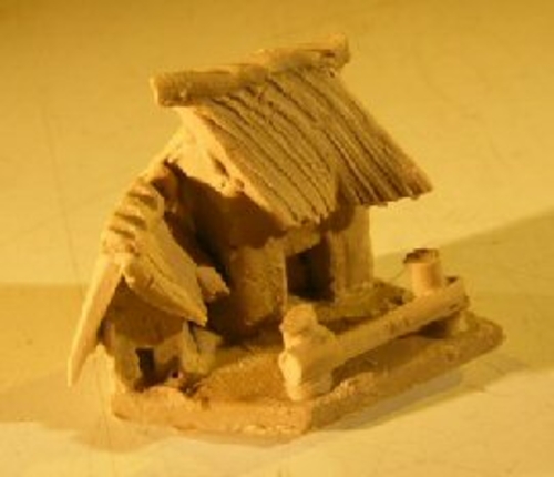 Miniature Cottage Figurine - 1.25" x 1" Tall