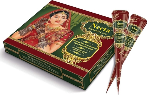 Natural Henna Mehandi Cone for Hand Designing, Wedding 