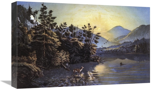 Global Gallery GCS-277216-22-142 22 in. Sunrise on Lake Saranac Art Pr