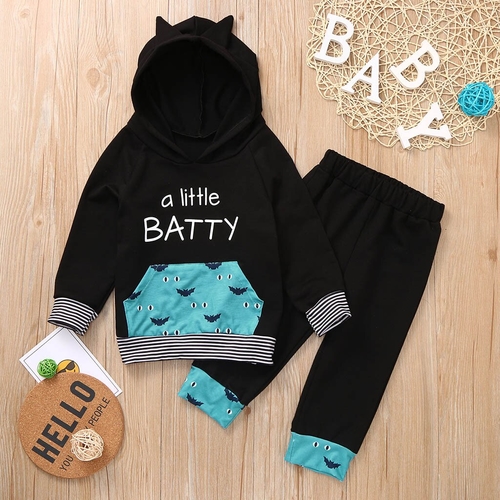 black Outfits Toddler Kids Baby Boys Long Sleeve