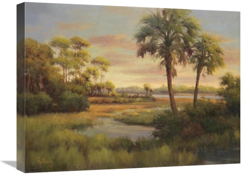 Global Gallery GCS-130699-1824-142 18 x 24 in. River Cove with Palms I