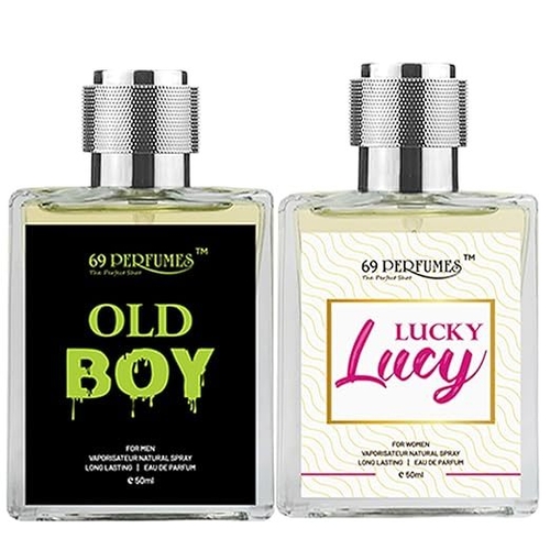 Oldboy & Lucky Lucy Combo Perfume for Men & Women-Bergamot, Woody &