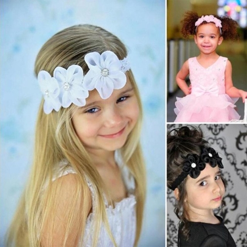 Hot Sale Kids Girls Elastic Floral Headband Hair