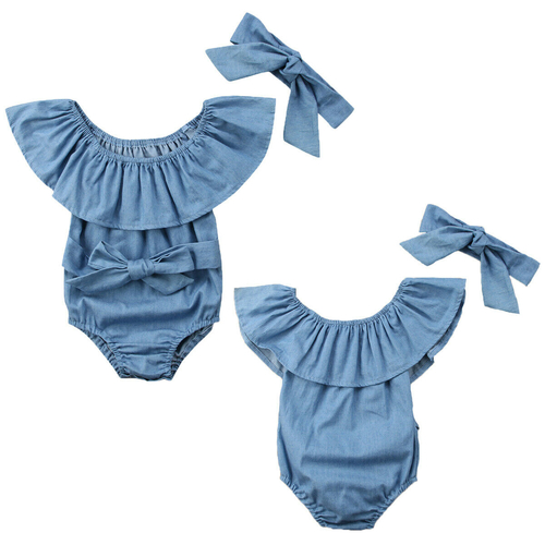 0 24M Baby Denim One piece Bodysuit Clothes