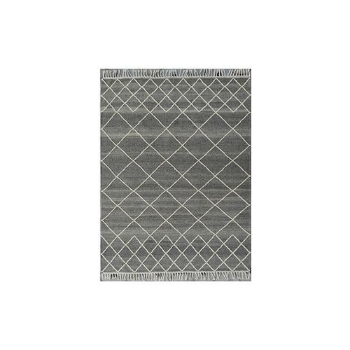 Berber Kilim Charcoal Wool Rug
