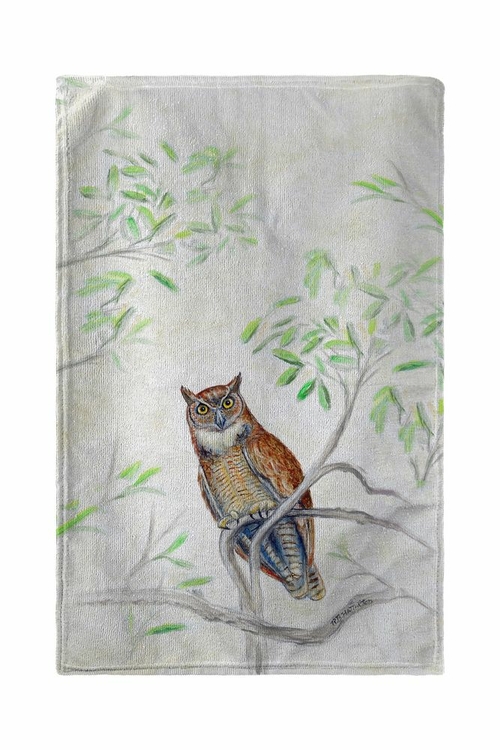 Betsy Drake KT714 16 x 25 in. Great Horned Owl Kitchen Towel