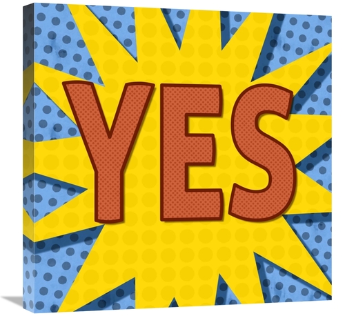 Global Gallery GCS-388387-2424-142 24 x 24 in. Word Power - Yes Art Pr