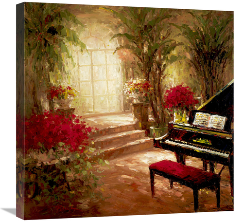 Global Gallery GCS-132498-2424-142 24 x 24 in. Illuminated Music Room 