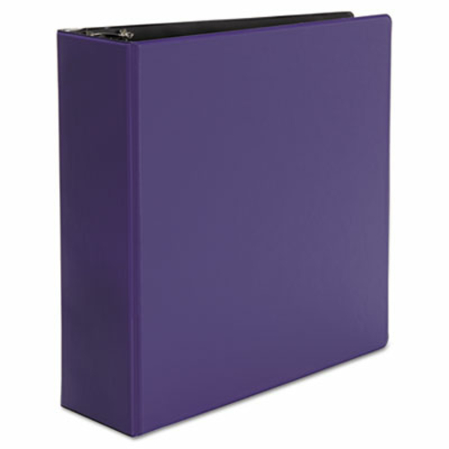 Universal 30408 Suede Finish Vinyl Round Ring Binder- 3 in. Capacity- 