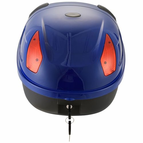 HOMCOM Motorcycle Trunk Tour Tail Box Luggage Storage Case  17L