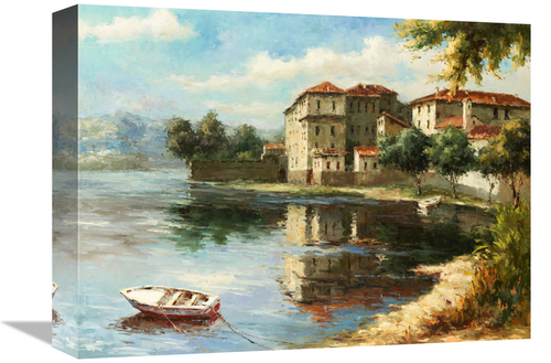 Global Gallery GCS-132441-1216-142 12 x 16 in. Coastal VIllage Art Pri