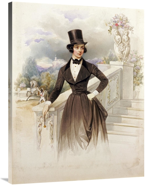 Global Gallery GCS-266507-40-142 40 in. Lady in Riding Habit Art Print