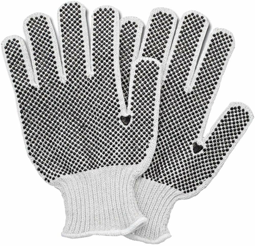 Pack of 24 Single Side Dot String Gloves 10” Size Cotton String Knit