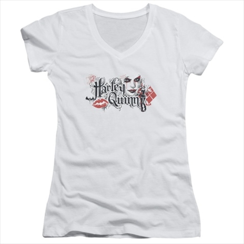 Batman Arkham Knight-Lips - Junior Tee, White - Extra Large