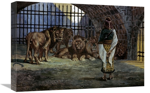 Global Gallery GCS-282897-22-142 22 in. Daniel in the Lions Den Art Pr
