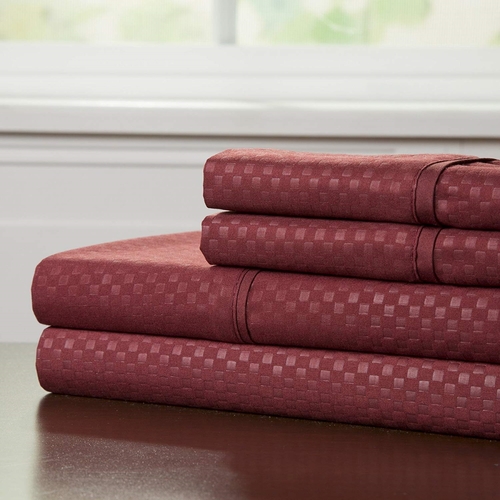 Bedford Home 66A-97564 Embossed Sheet Set - 108 x 102 in.