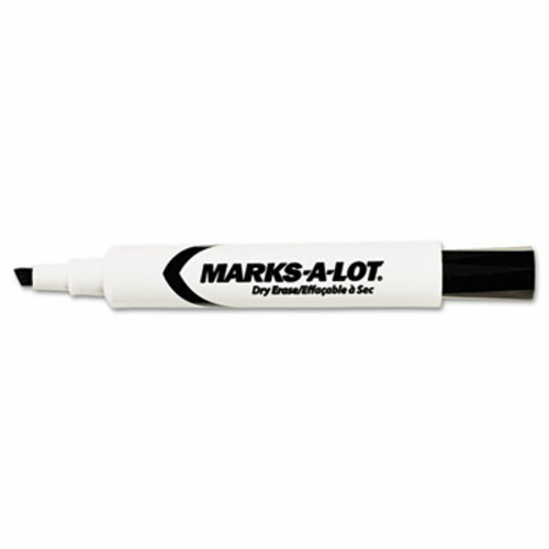 Avery 24408 Desk Style Dry Erase Marker- Chisel Tip- Black- Dozen