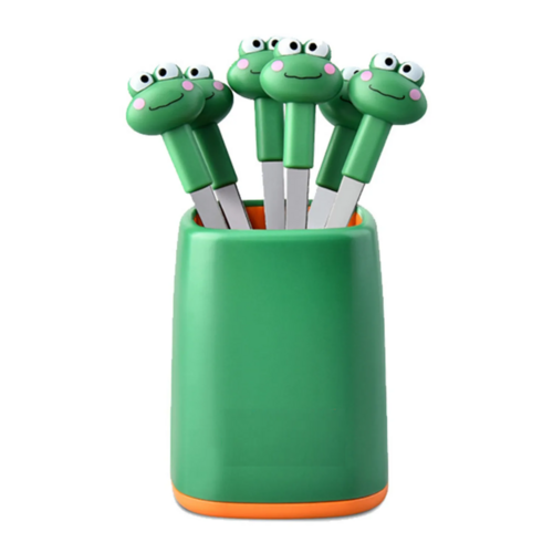 Cartoon Frog Design Fork Delight Set of 6
