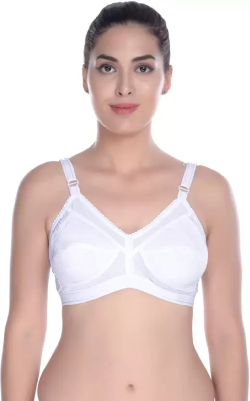 Pack Of 3 Women Full Coverage Non Padded Bra (White)