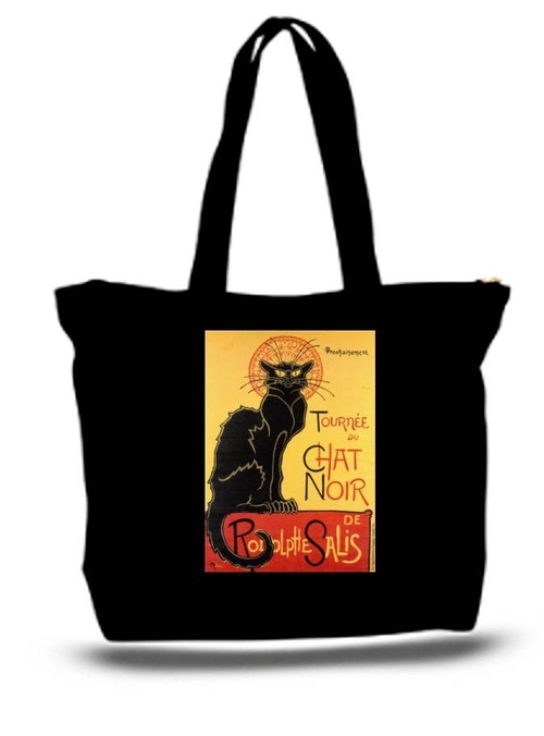 Tourn闂 Du Chat Noir - Vintage Poster Large Tote Grocery