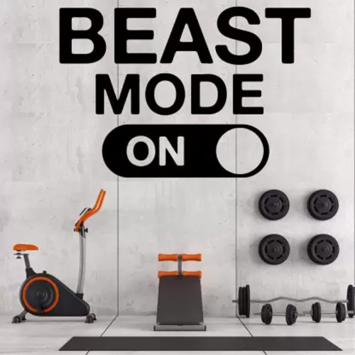 80 Cm A Beast Mode Self Adhesive Sticker (Pack Of 1)