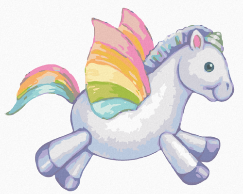 Paint by Numbers - RAINBOW UNICORN PLUSHIE II (SUE ELLEN BROWN)