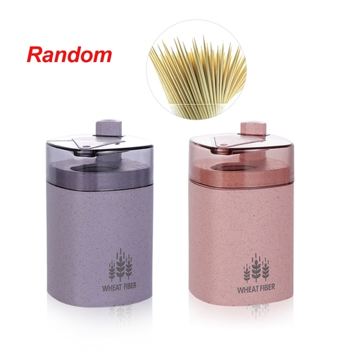 2018New Wheat Straw AutomaticToothpick Holder