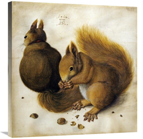 Global Gallery GCS-266558-30-142 30 in. Two Squirrels, One Eating 