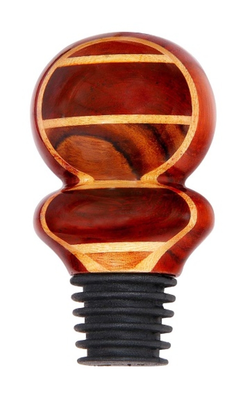 VinoStrumenti VSWSAW5 Multiwood Round Top All Wood Wine Bottle Stopper