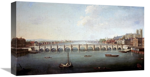 Global Gallery GCS-266943-22-142 22 in. A View of the Thames at Westmi
