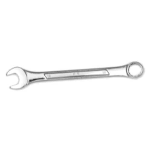 Raised Panel Chrome Combination Wrench with 12 Point Box End, 18 m