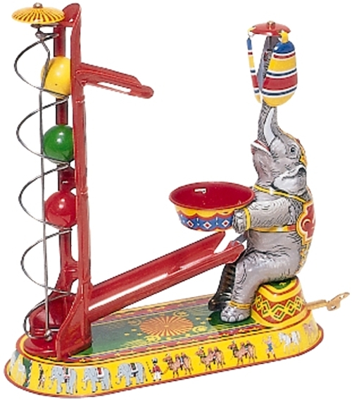 Alexander Taron RM300 German Collectible Tin Toy - Elephant with Spira
