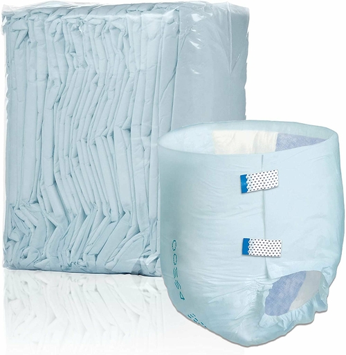 Pack of 72 Disposable Briefs, Large. Blue Absorbent Briefs with Urine