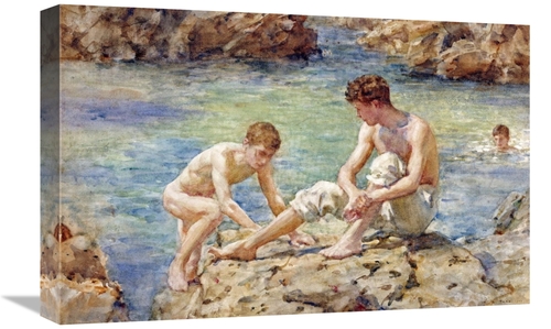 Global Gallery GCS-267433-22-142 22 in. The Bathers Art Print - Henry 