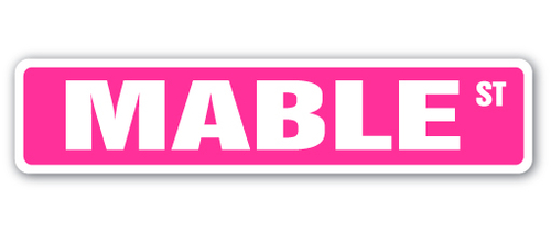 SignMission SS-MABLE 4 x 18 in. Childrens Name Room Street Sign - Mabl