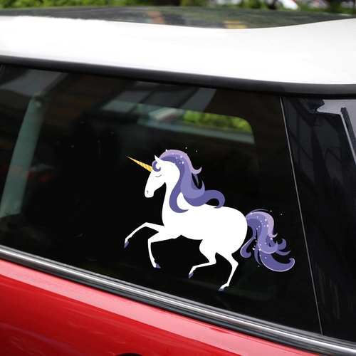 Removable Reusable Stickers Unicorn Car