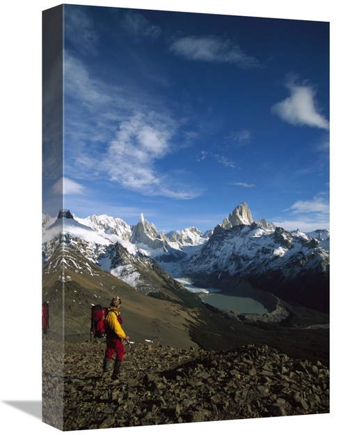 Global Gallery GCS-453413-1218-142 12 x 18 in. Hiker Admiring Cerro To