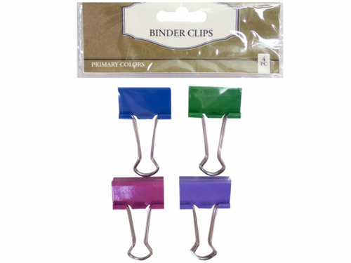 Kole Imports FD316-48 Binder Clip - Pack of 4 - Case of 48