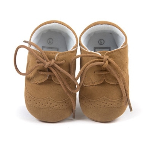 Romirus lace up baby Moccasins Pu suede leather