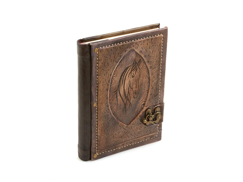 Horse Full Grain Leather Journal Diary Notebook Unlined