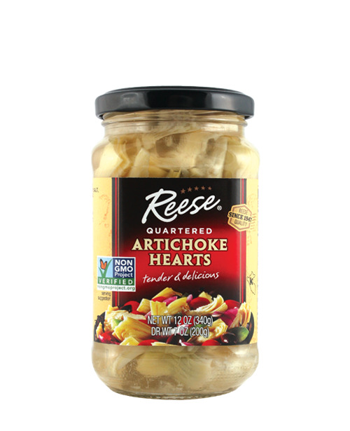 Reese 321790 12 oz Quartered Artichokes in Glass, Pack of 12