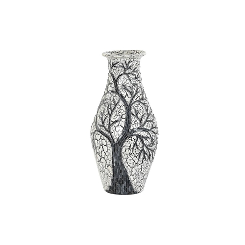 Vase DKD Home Decor Tree White Black White/Black Crystal Terracotta 29