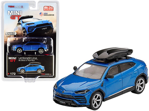 Lamborghini Urus with Roof Box Blue Eleos Metallic Limited Edition to